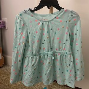 Long sleeve, polkadot girls, shirt